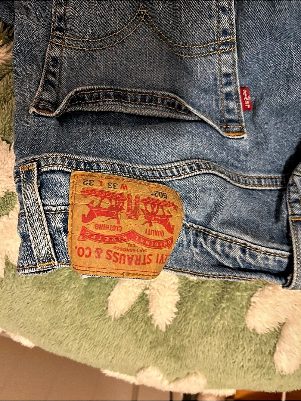 Levi's 502 Skinny Jeans Blue Waist 33 Length 32